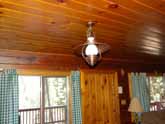 Classic cabin light fixtures throughout this beautiful Yosemite Rental Cabin